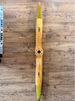 Pair of vintage Sensenich wooden aircraft propellers