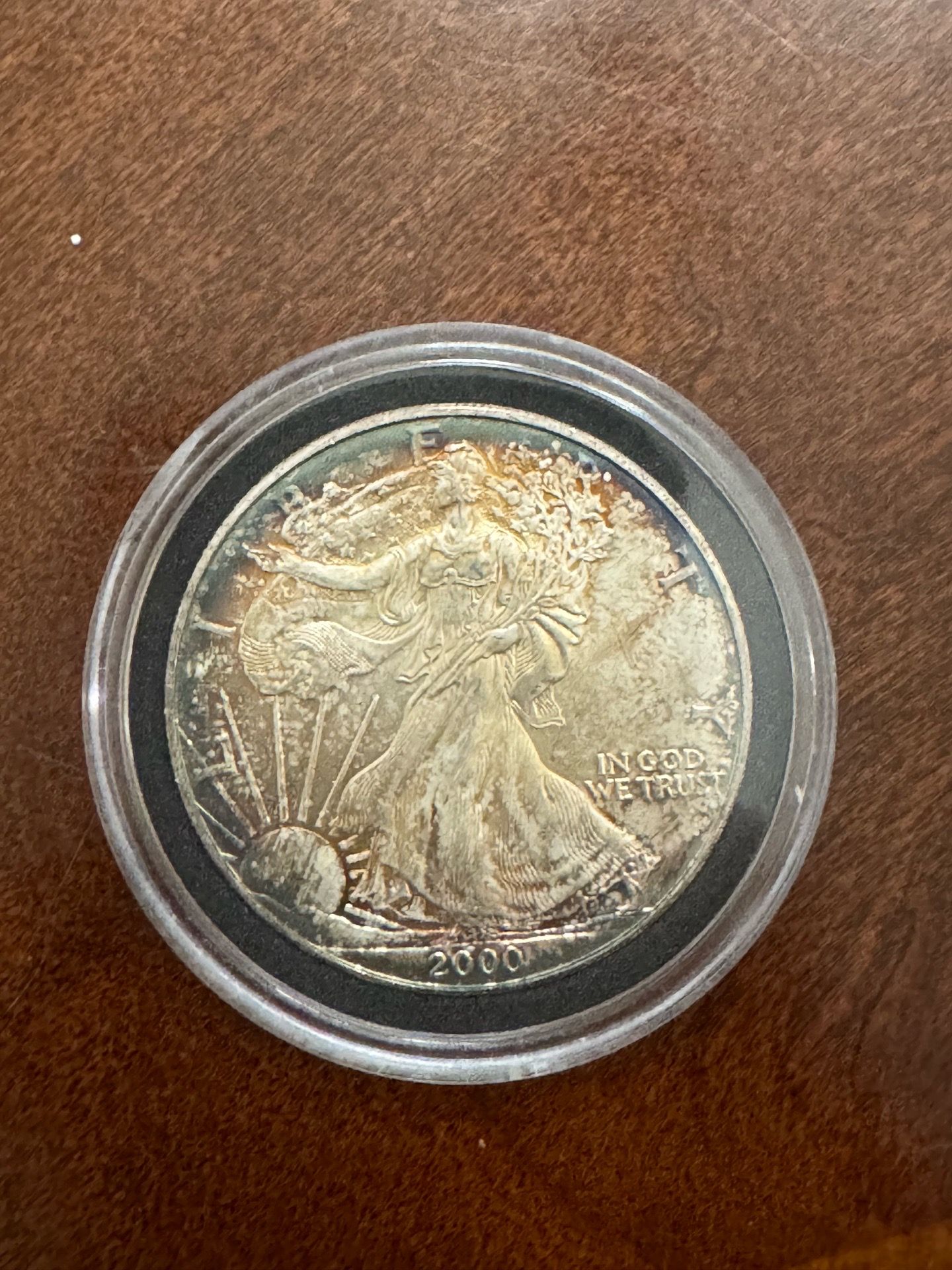 2000 American Silver Eagle toned