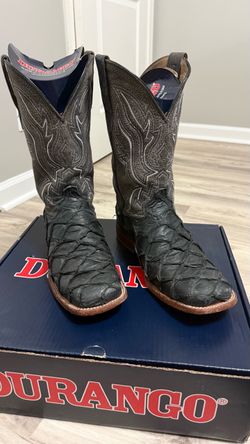 Durango Matte Black Pirarucu Boots