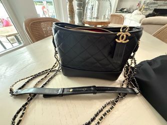 Chanel Gabrielle Hobo Bag Black Quilted Leather