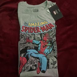 new men’s spider-man tshirt size large 