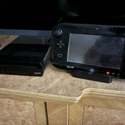 Wii U console with games