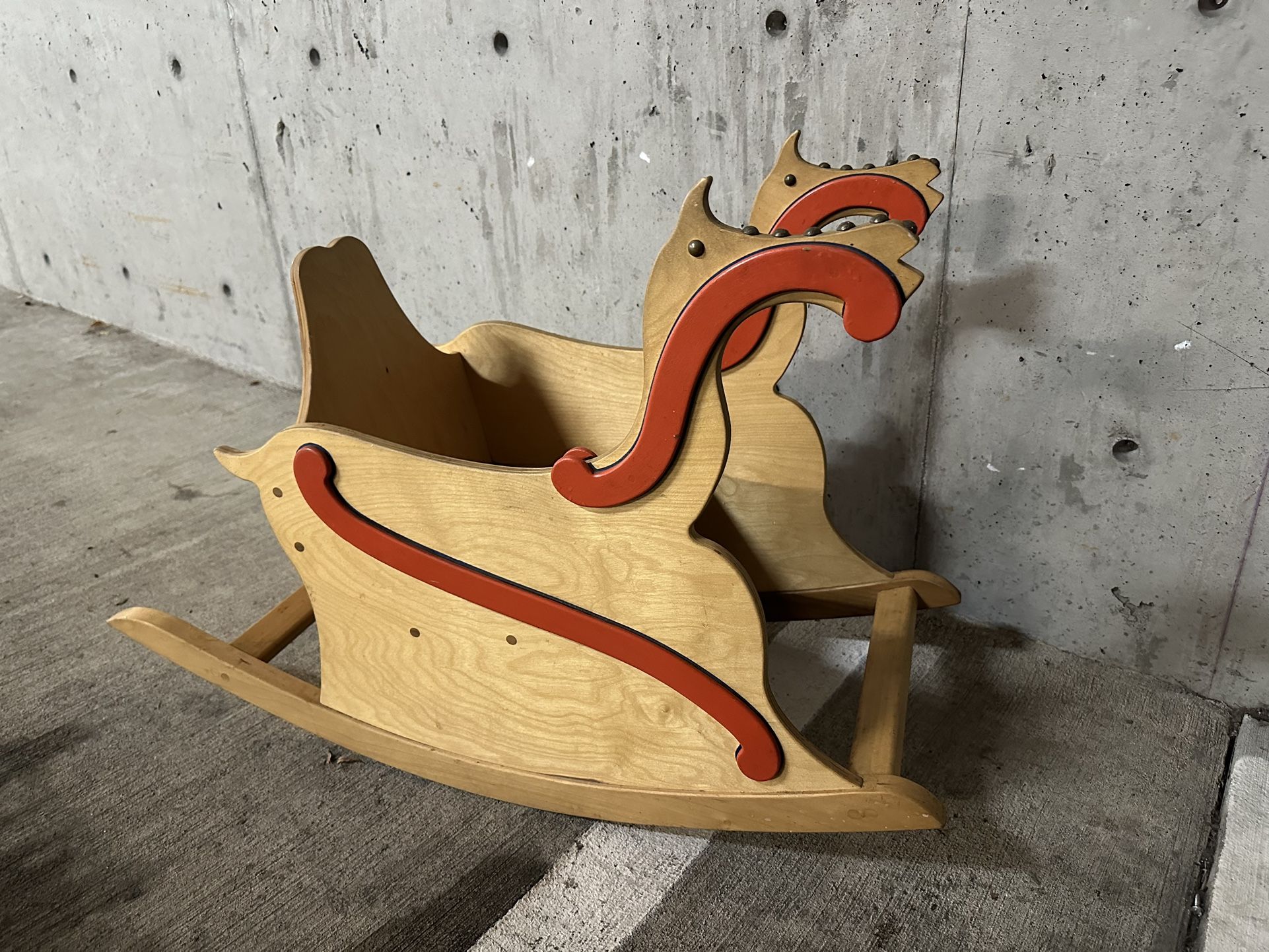 Christmas Santa Sleigh Rocking Chair For Kids Toddler Baby