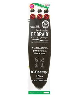 4 packs of #1B Braiding Hair (UNOPENED)