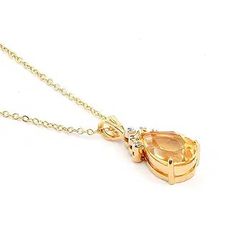 Citrine Dimond Necklace