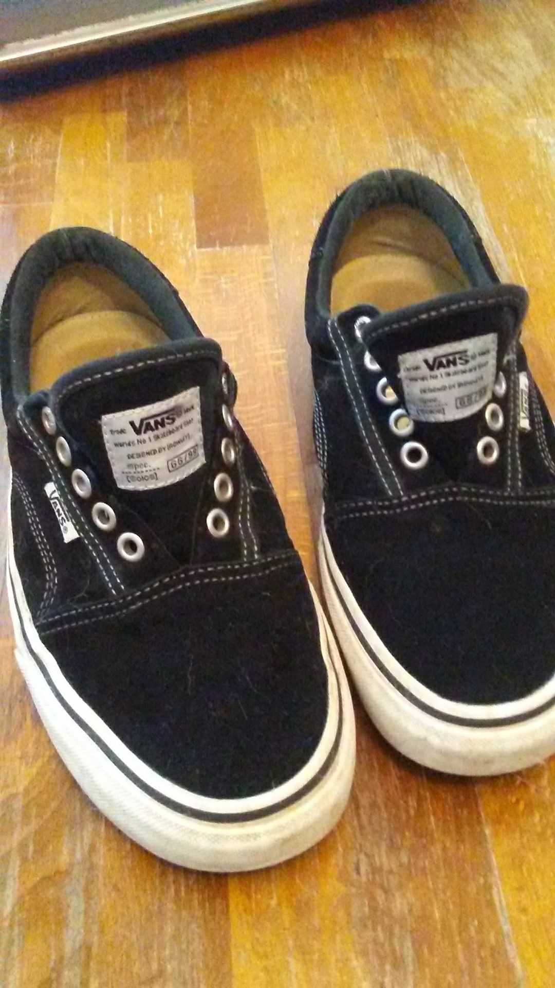 Vans black suede