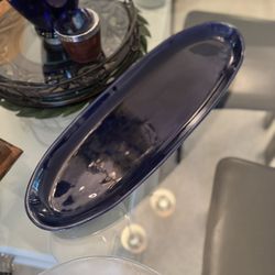 Pottery Barn “Sausalito Colorful serving Platter Cobalt Blue.