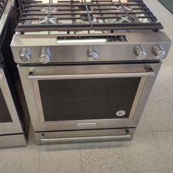 KITCHEN AID DUAL FUEL SLIDE IN RANGE OPEN BOX