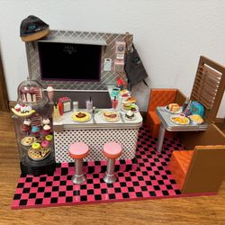 Our Generation Diner Café Bite to Eat Set with all Accessories Shown in Pictures