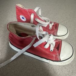Red & White Converse All Star Chuck Taylor Toddler Size 10