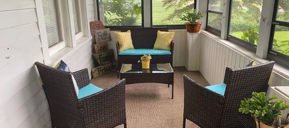 FREE DELIVERY NEW Set Assembled Patio Outdoor & Cushions & Pillows