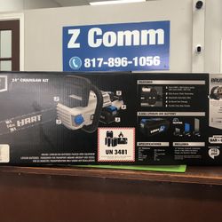 Hart 12” 20V And 14”  40V  Cordless Brushless ChainSaw Including Battery & Charger Brand New In Box
