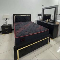 Black And Gold Set - Any Size - Same Day Delivery 