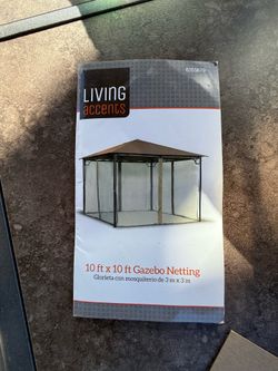Living accents gazebo  netting
