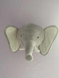 Elephant Head Decor Nursery Safari  Jungle Animals Baby Kids Childrens 