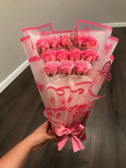 Soap flower arrangement