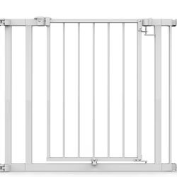 Ingenuity The Doorway 37W Series Pet and Baby Gate with Quad Cam Lock, 30"-37" Wide, 28" Tall, Pressure or Hardware Mounted, Install on Wall or Banist