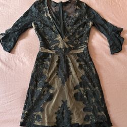 Sheer Sleeved A-line Dress XS