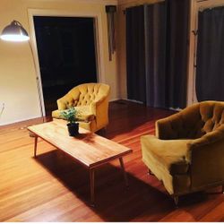 Mid Century Style Rectangular Wooden  Coffee Table