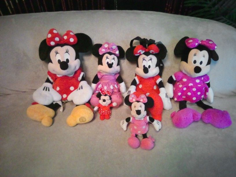 Minnie Mouse 2 Plush Back Packs 2 Plushes