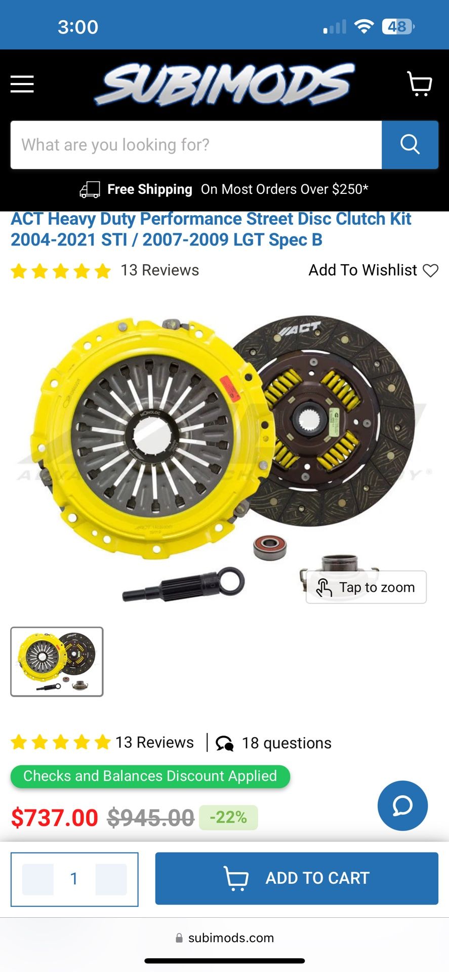 04-21 Sti 07-09 Lgt Spec B Clutch Kit