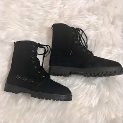 Chinese Laundry Watson black ankle lace-up booties