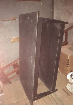 Large black wood coffee table