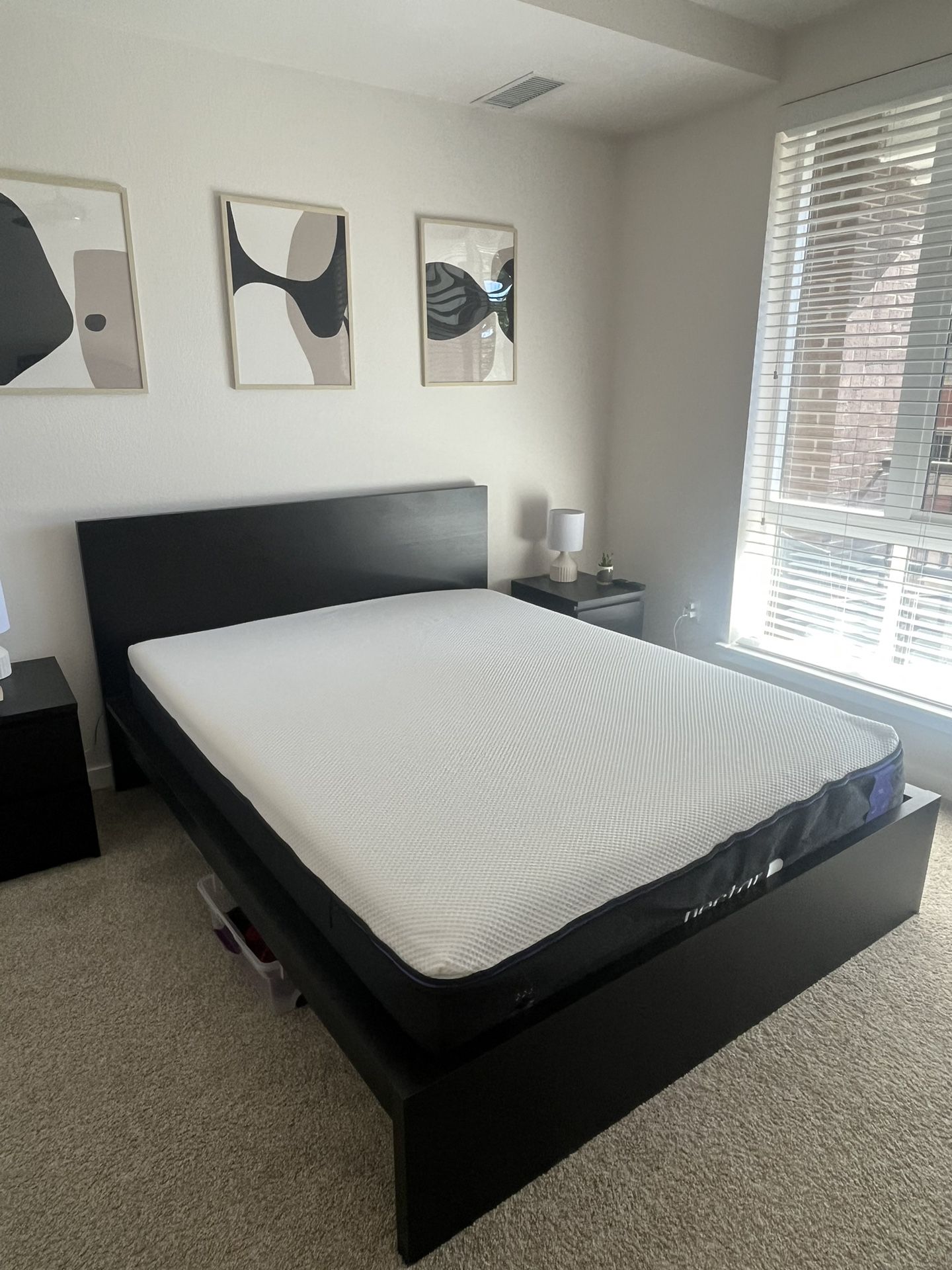 Nectar Premier Mattress  QUEEN With Malm Bed frame 