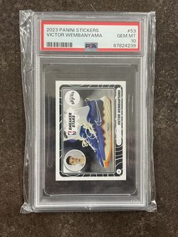 2023 Panini Stickers #53 Victor Wembanyama PSA 10 GEM MT