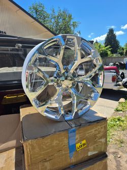 22x9 CHROME SNOWFLAKE WHEELS