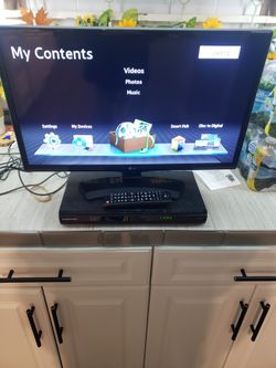 25 inch LG HD slim TV and Samsung smart DVD 