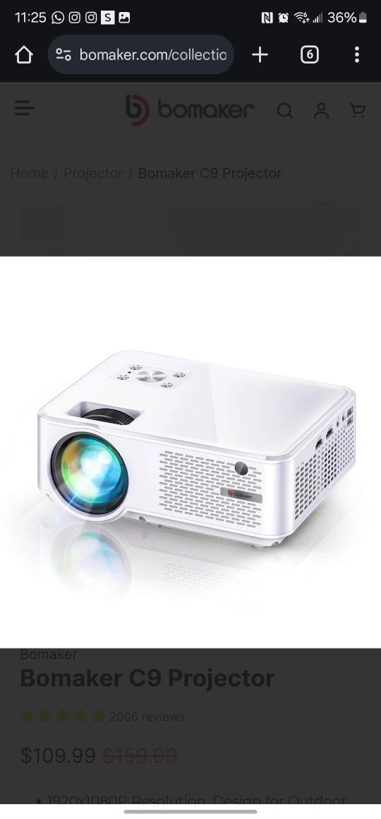 Bomaker Home Theatre Projector