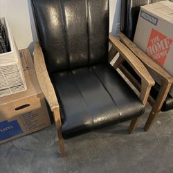 Leather Chairs, 2 Set - Price Drop