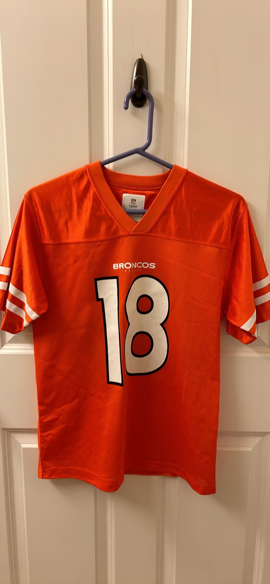 NFL Players Youth Large Peyton Manning Denver Broncos Orange Jersey