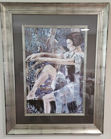 Framed Women Painted picture