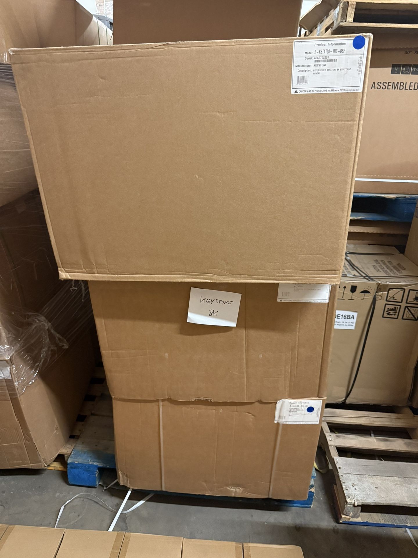 Keystone 8,000 BTU Wall Mounted Air Conditioner and Dehumidifier, 115V, Refurbished Cert & Tested