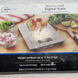 Mainstays Digital Stainless Scale Weighs up to 11 Lbs