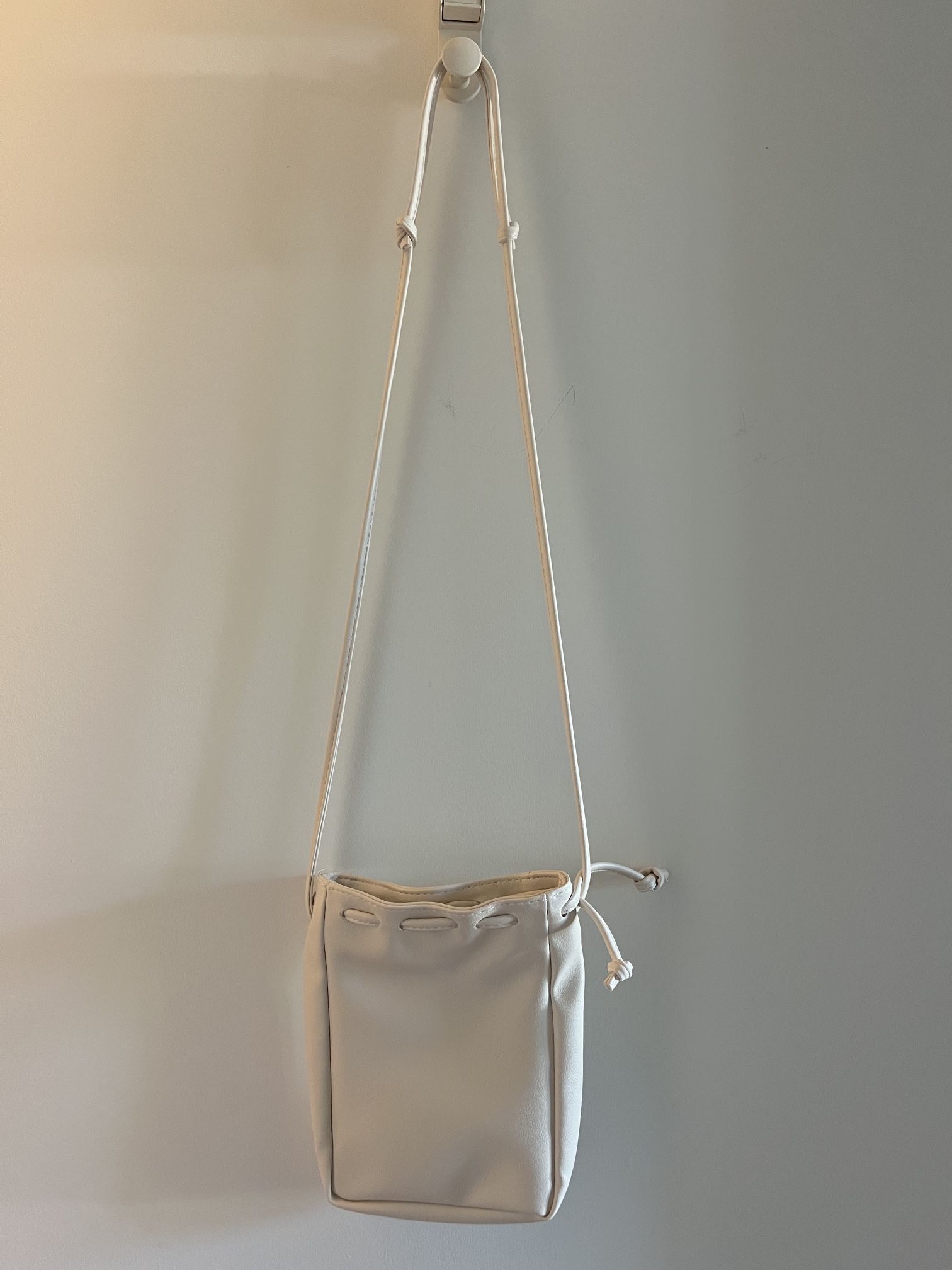 Crossbody PU Leather Purse (Ivory)