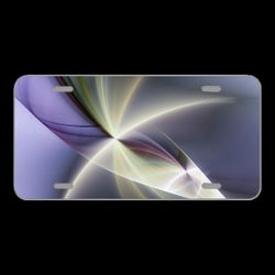 License Plate Novelty Car Front Fractal Blue Pattern Texture