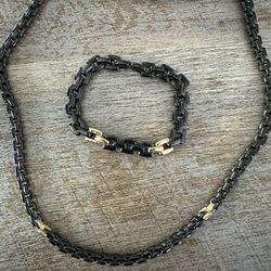 Men’s Necklace And Bracelet Set