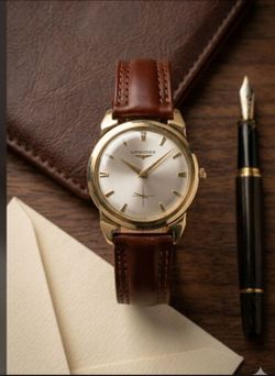 Deal VINTAGE MENS LONGINES WATCH 23Z 17J MANUAL WIND 10KT GF CASE gold fill