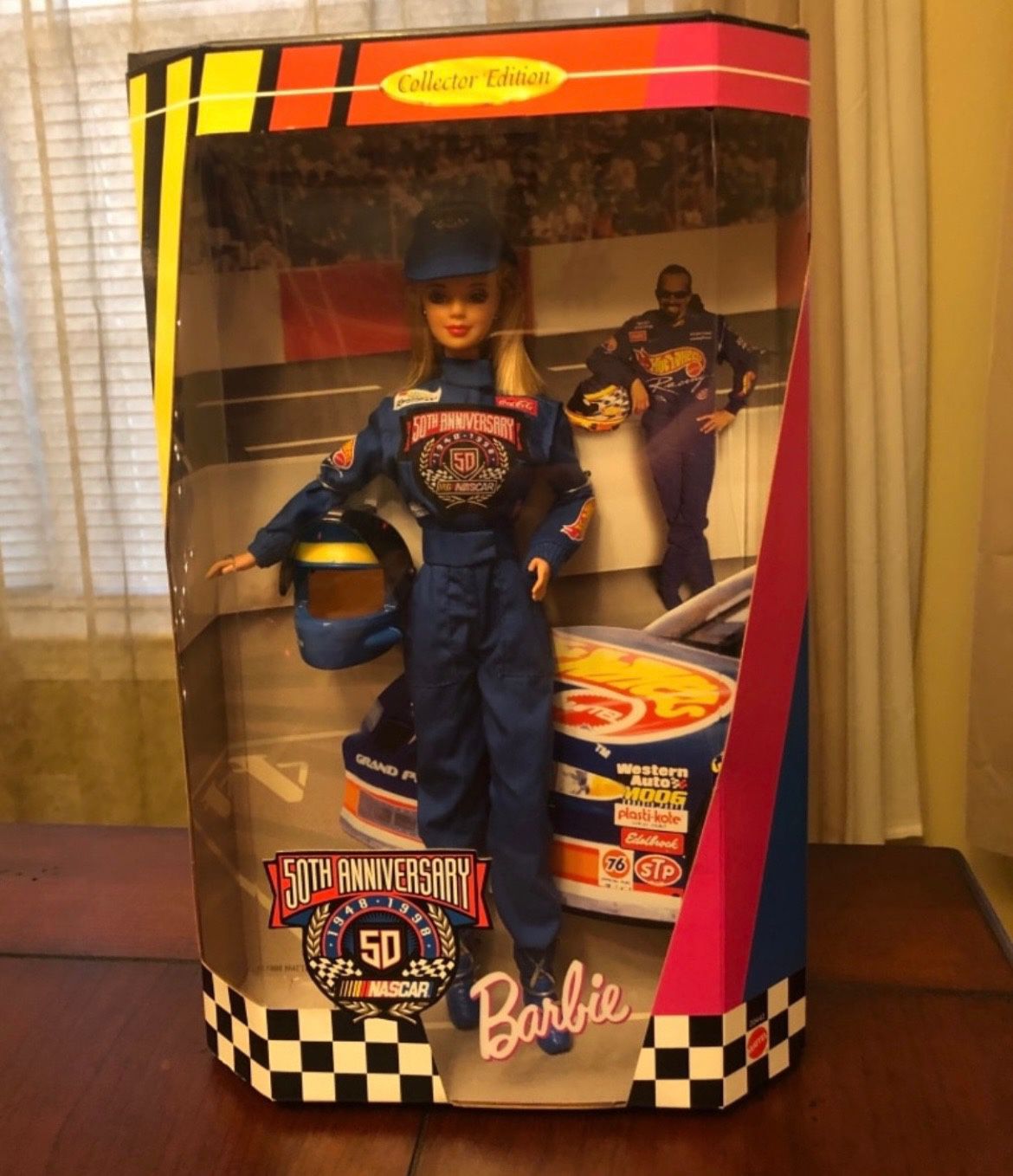 Vintage Collector Edition 50th Anniversary NASCAR Mattel Barbie Doll (1998) NIB