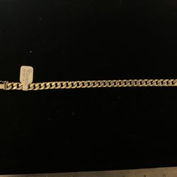 14KT White Curb Bracelet 39083-1