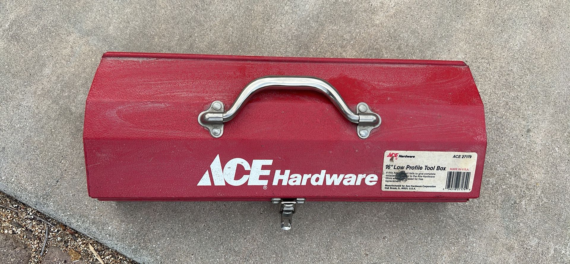 Vintage Ace Hardware 16” Low Profile Tool Box