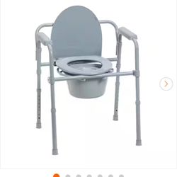Folding Steel Bedside Commode
