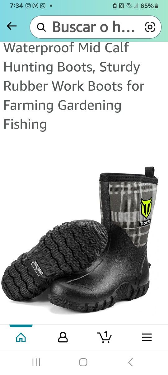 Tidewe Rubber Boots For Womer Insulated Waterproof  Size 6