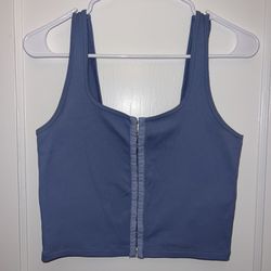 Abercrombie and fitch seamless ribbed hook and eye corset style
