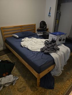 Queen sized Bed mattress and bedframe