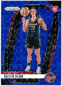 CAITLIN CLARK RC 2024 PRIZM WNBA Rookie Variation BLUE VELOCITY Prizm Refractor INDIANA FEVER