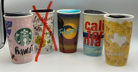 Starbucks Coffee Tumblers California Texas Hawaii Florida